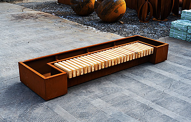 corten steel planter